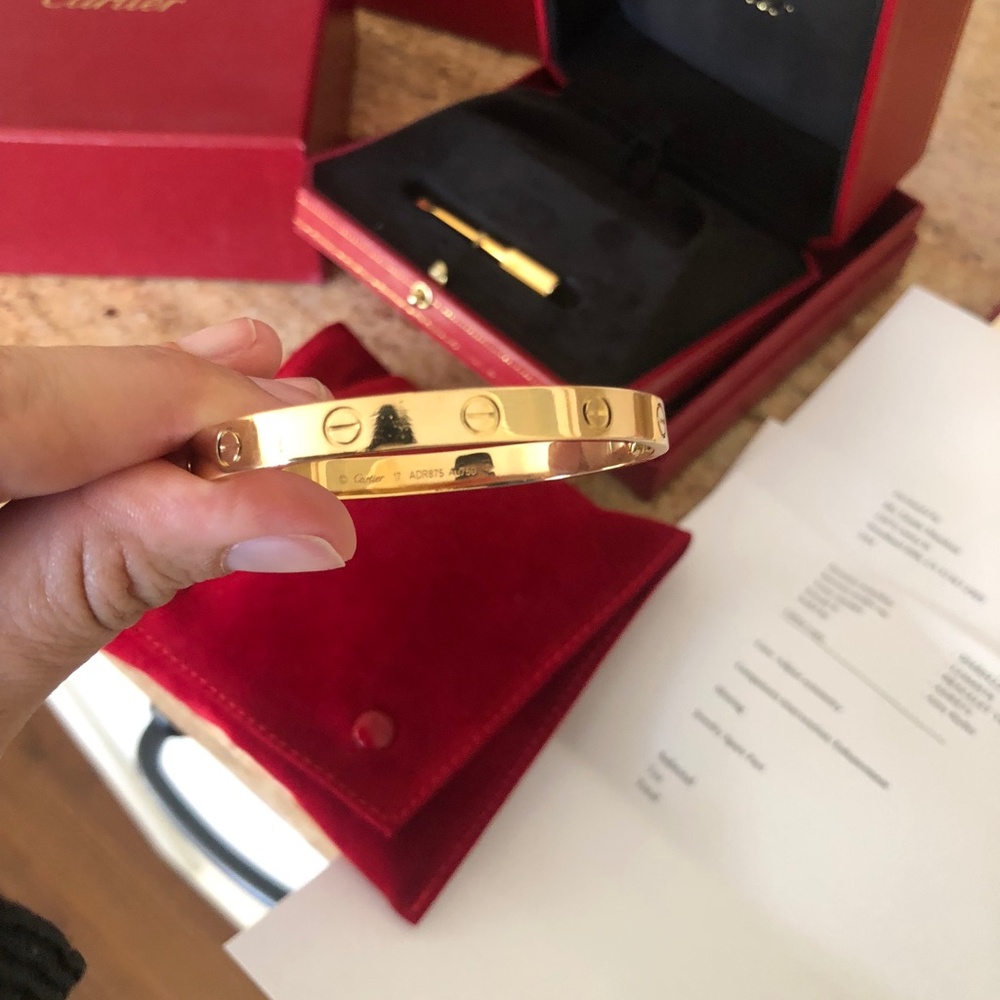 Cartier Love Bracelet size 17 Yellow Gold